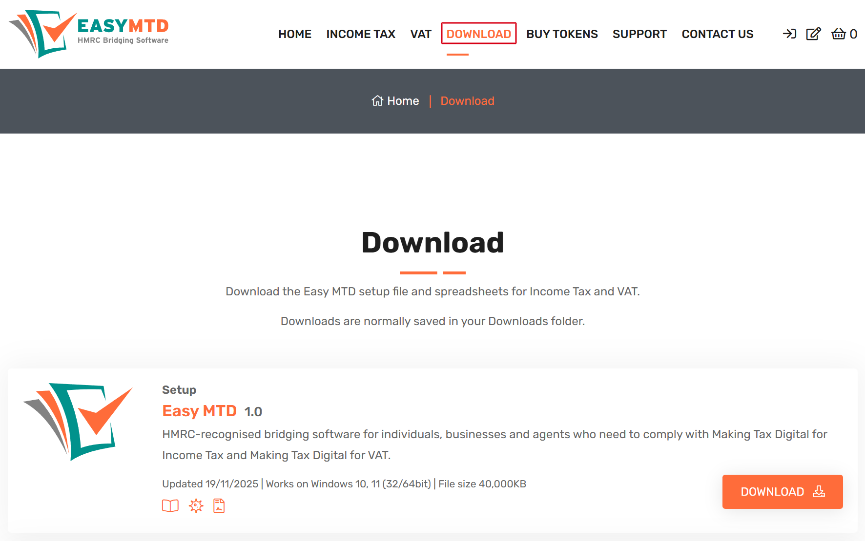 Easy MTD Download page image