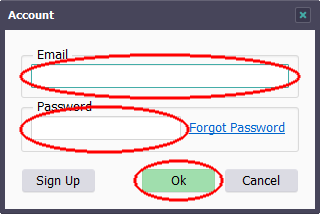 Account window image