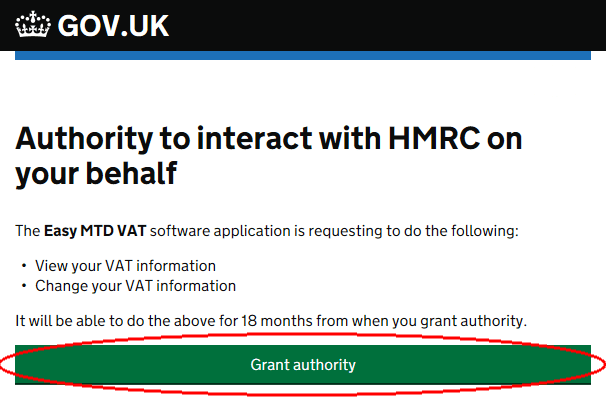 Grant authority button image