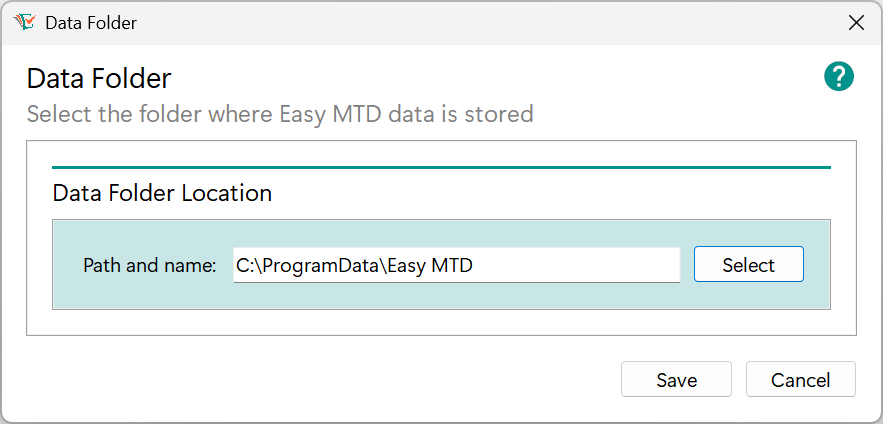 Data Folder window image