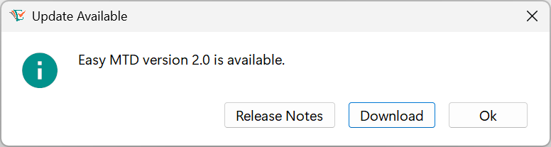 Update Available window image