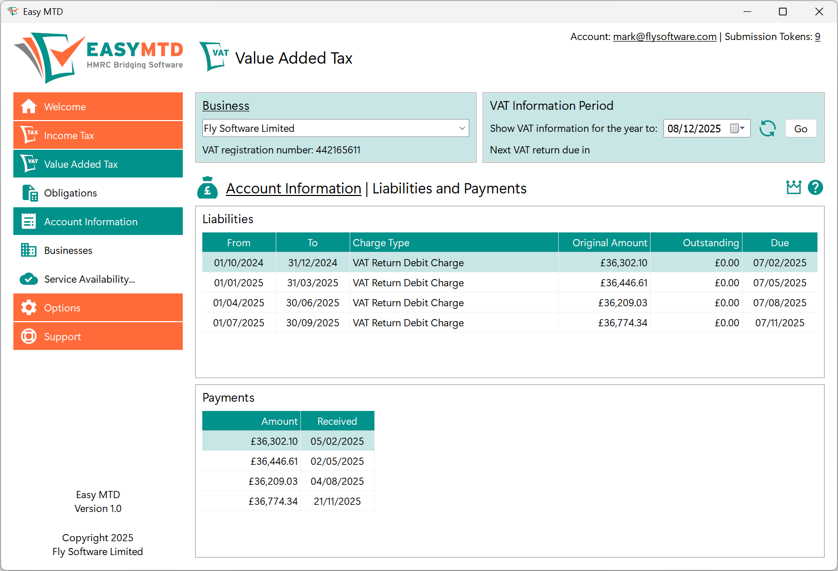 Liabilities and Payments page image