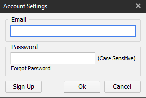 Account Settings window image