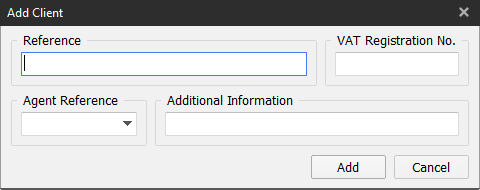 Add Client window image