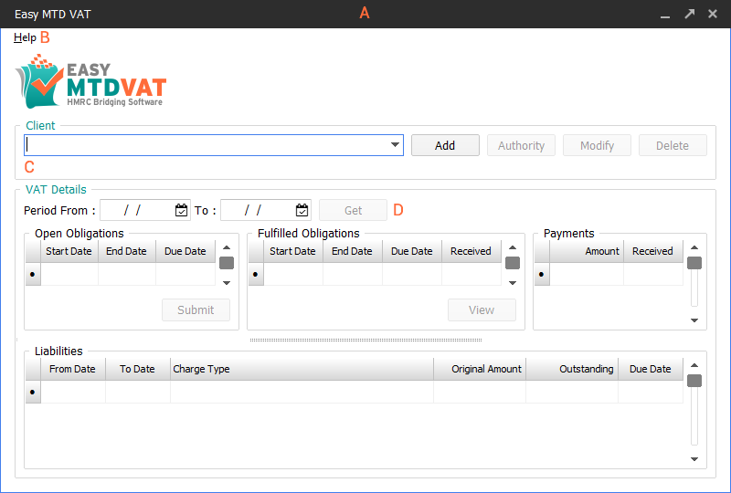 Easy MTD VAT interface image