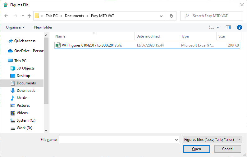 Figures File window image