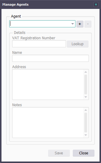 Manage Agents window image